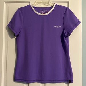 Athletic shirt-  purple with white neck trim